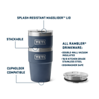 Rambler 16 oz (473 ml) Stackable Cup - Navy