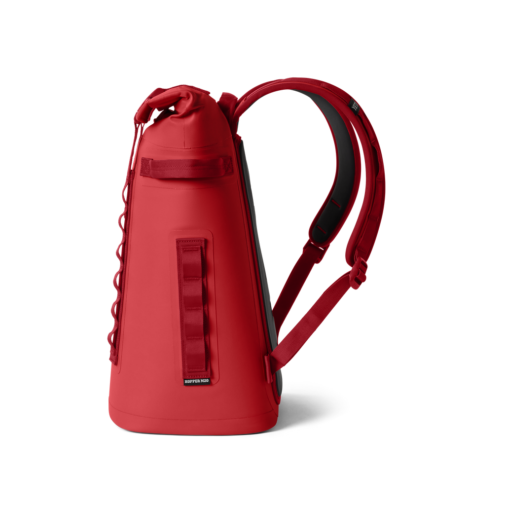 Hopper M20 Backpack Soft Cooler - Rescue Red - side view