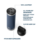 Rambler 18 oz (532 ml) Bottle With Chug Cap - Navy