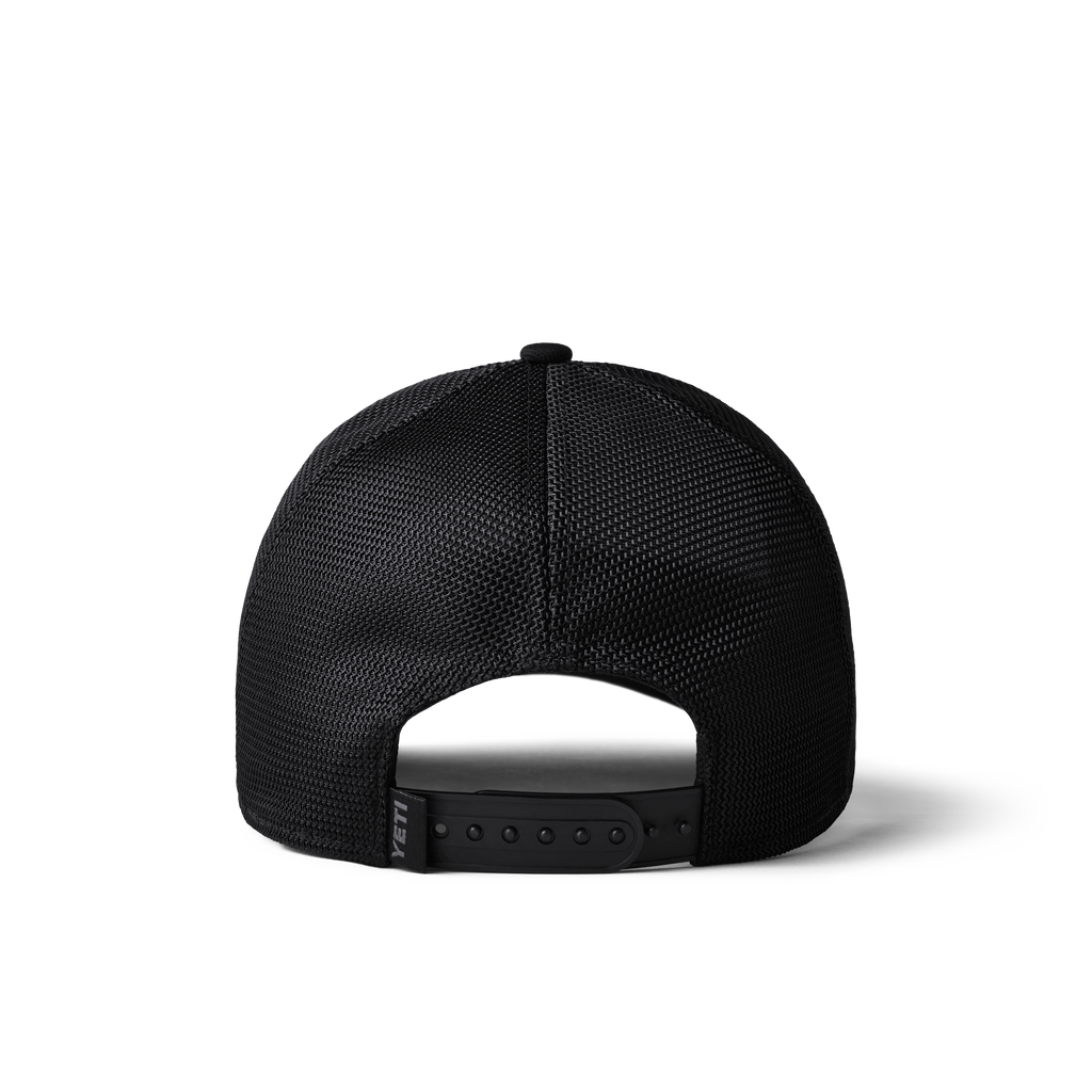 YETI Logo Patch Low Pro Trucker Hat Black - back view