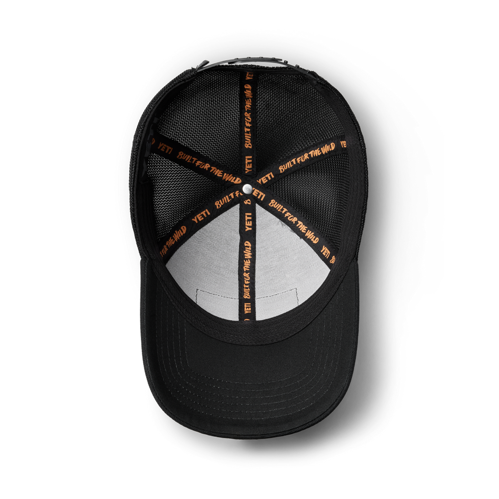YETI Logo Patch Low Pro Trucker Hat Black