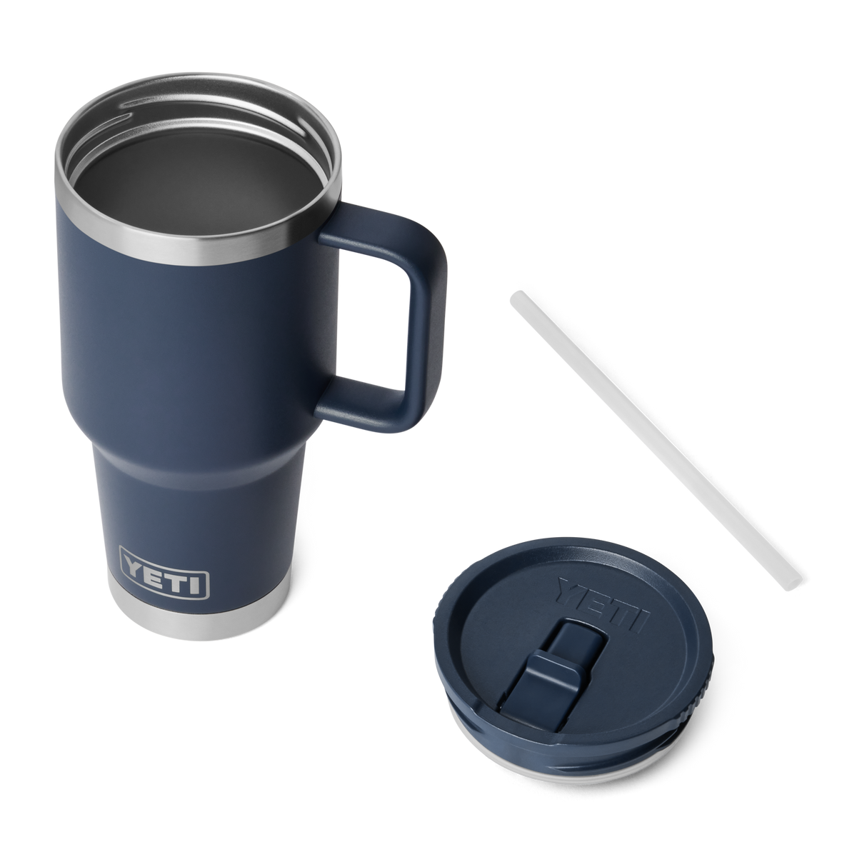 Rambler 30 oz (887 ml) Travel Straw Mug - Navy - lid