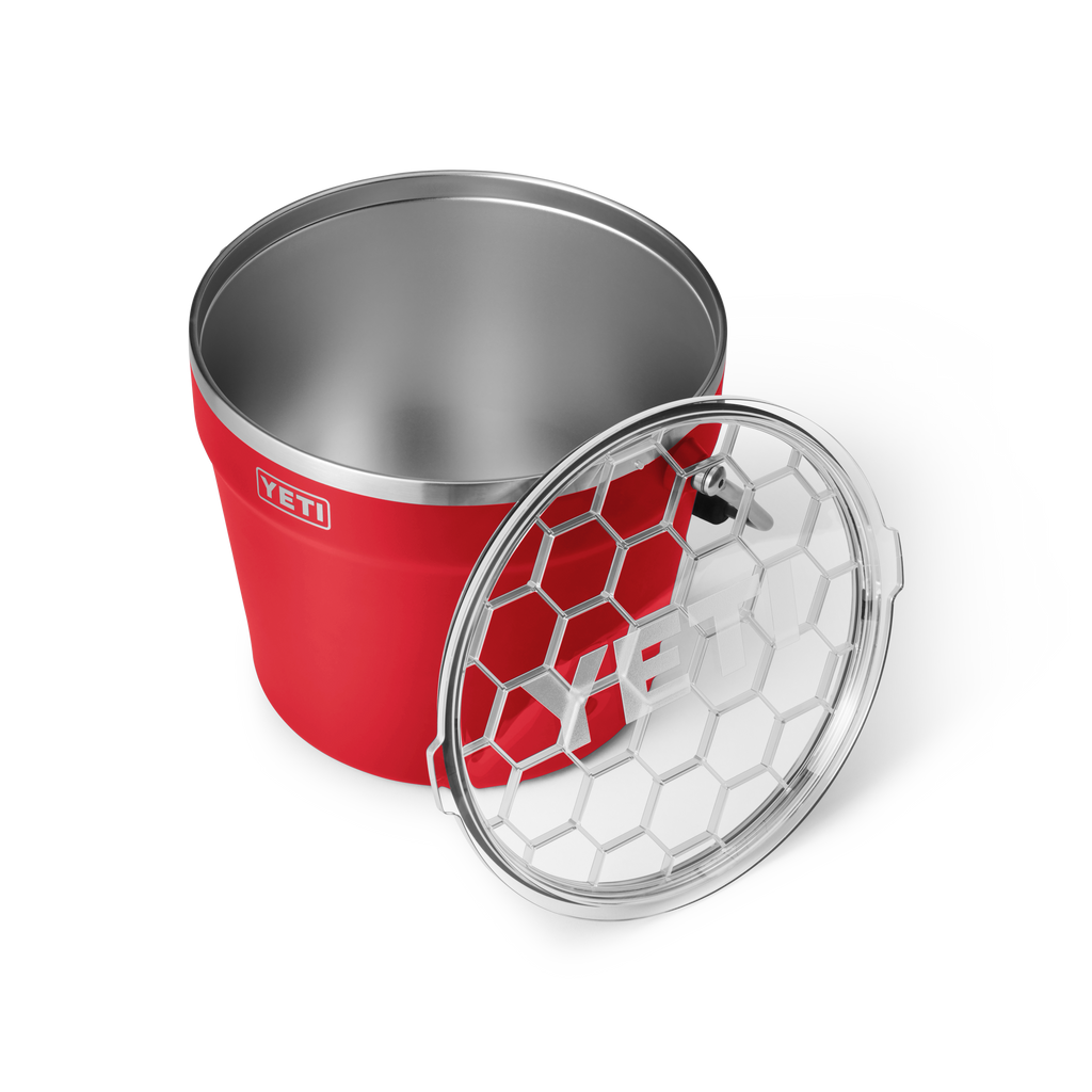 Rambler Beverage Bucket - Rescue Red - lid