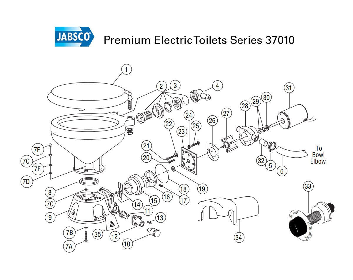 29098-2000 Jabsco Hinges-Large Bowl Pre2011 - view 3