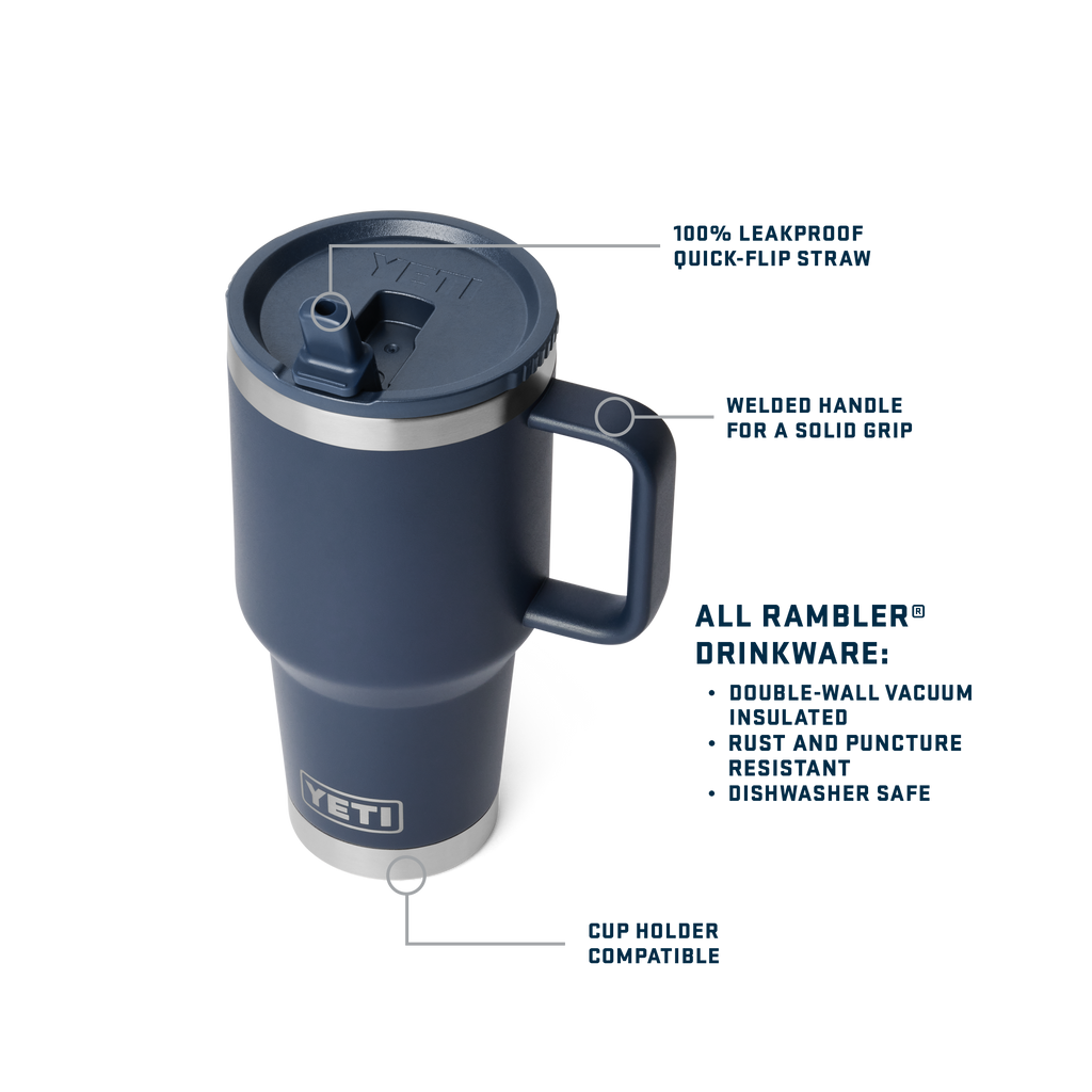 Rambler 30 oz (887 ml) Travel Straw Mug - Navy