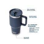 Rambler 30 oz (887 ml) Travel Straw Mug - Navy