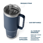 Rambler 42 oz (1.2 L) Straw Mug - Navy - straw