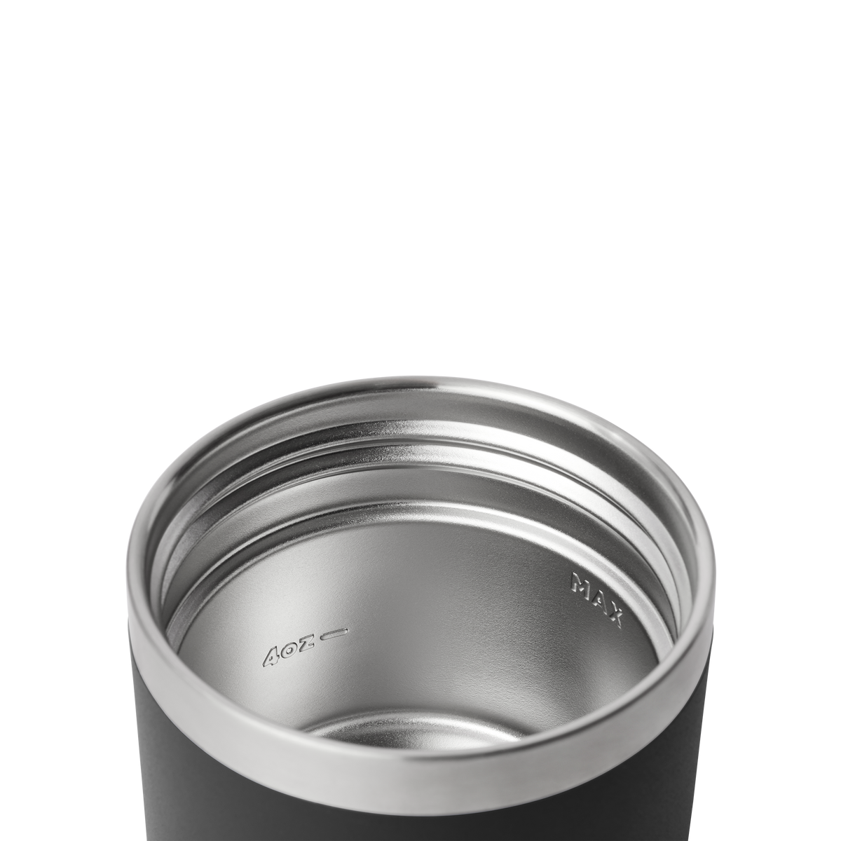 Rambler 8 oz (237 ml) Insulated Food Jar - Black - interior view