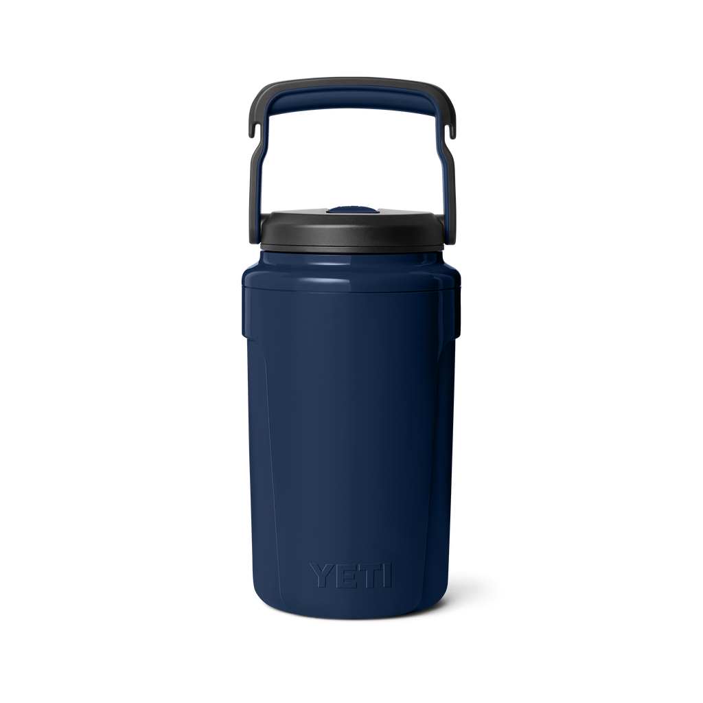Silo Half Gallon (1.9 L) Jug with Straw Cap - Navy - back view