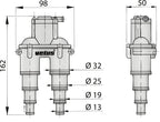 VETUS Airvent with hose (incl. 4 m hose and skin fitting), for Ø 13 - 32 mm hose AIRVENTH - view 2
