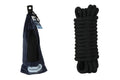 Premium Double Braided Black Nylon Dock Line 12mm x 6m with Mesh Storage Bag