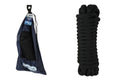 Premium Double Braided Black Nylon Dock Line 14mm x 8m with Mesh Storage Bag