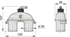 VETUS Anti Syphon Device with valve, for Ø 38 mm hose ASD38V - view 2
