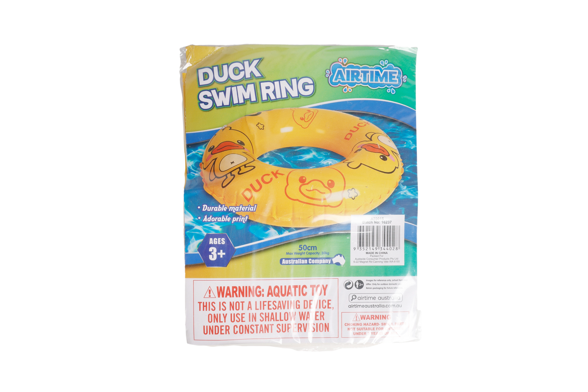 Kids Inflatable Duck Swim Ring 50cm - Ages 3+ - view 4