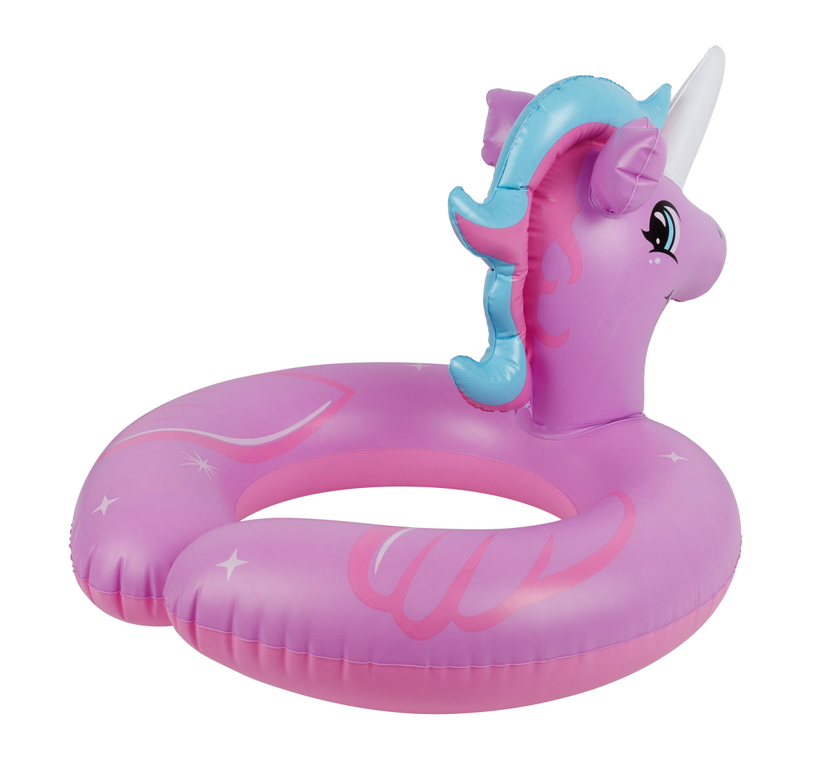 Inflatable Pink Unicorn Split Swim Ring 51cm - Ages 3+ - view 2