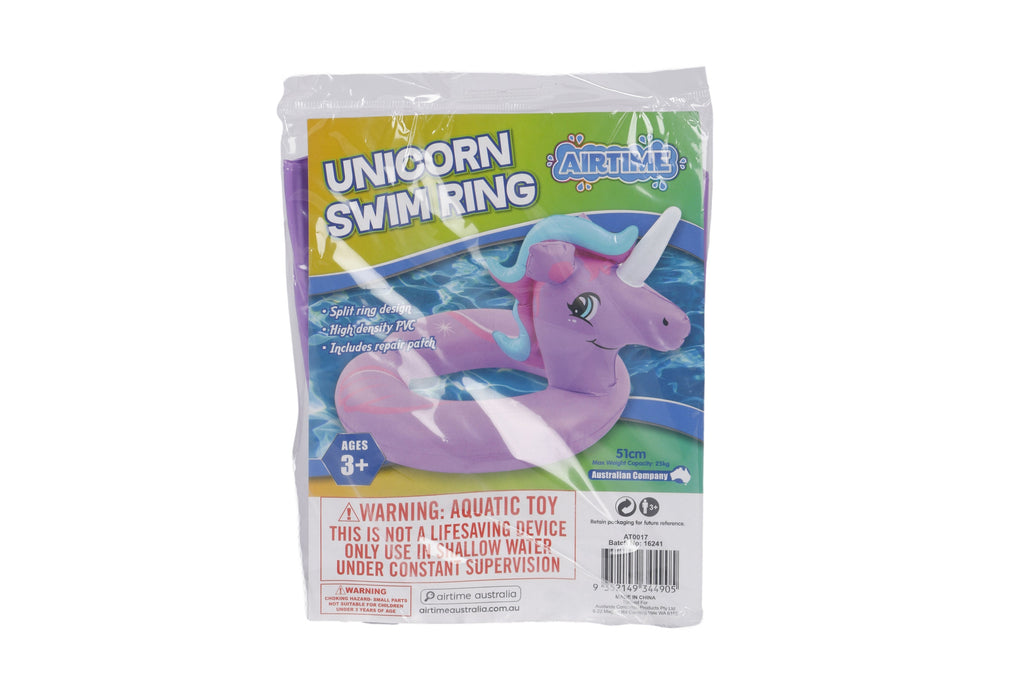 Inflatable Pink Unicorn Split Swim Ring 51cm - Ages 3+ - view 4