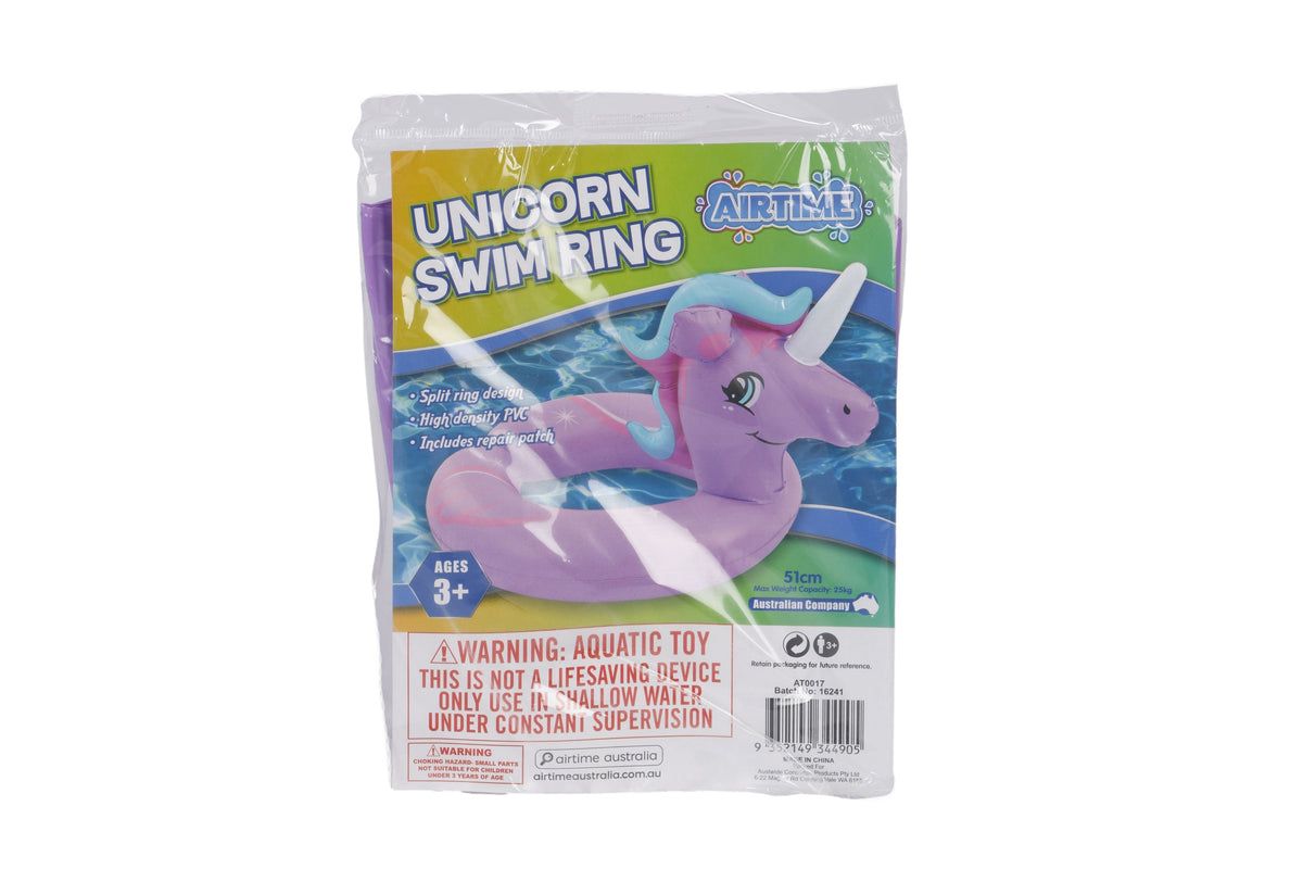 Inflatable Pink Unicorn Split Swim Ring 51cm - Ages 3+ - view 4
