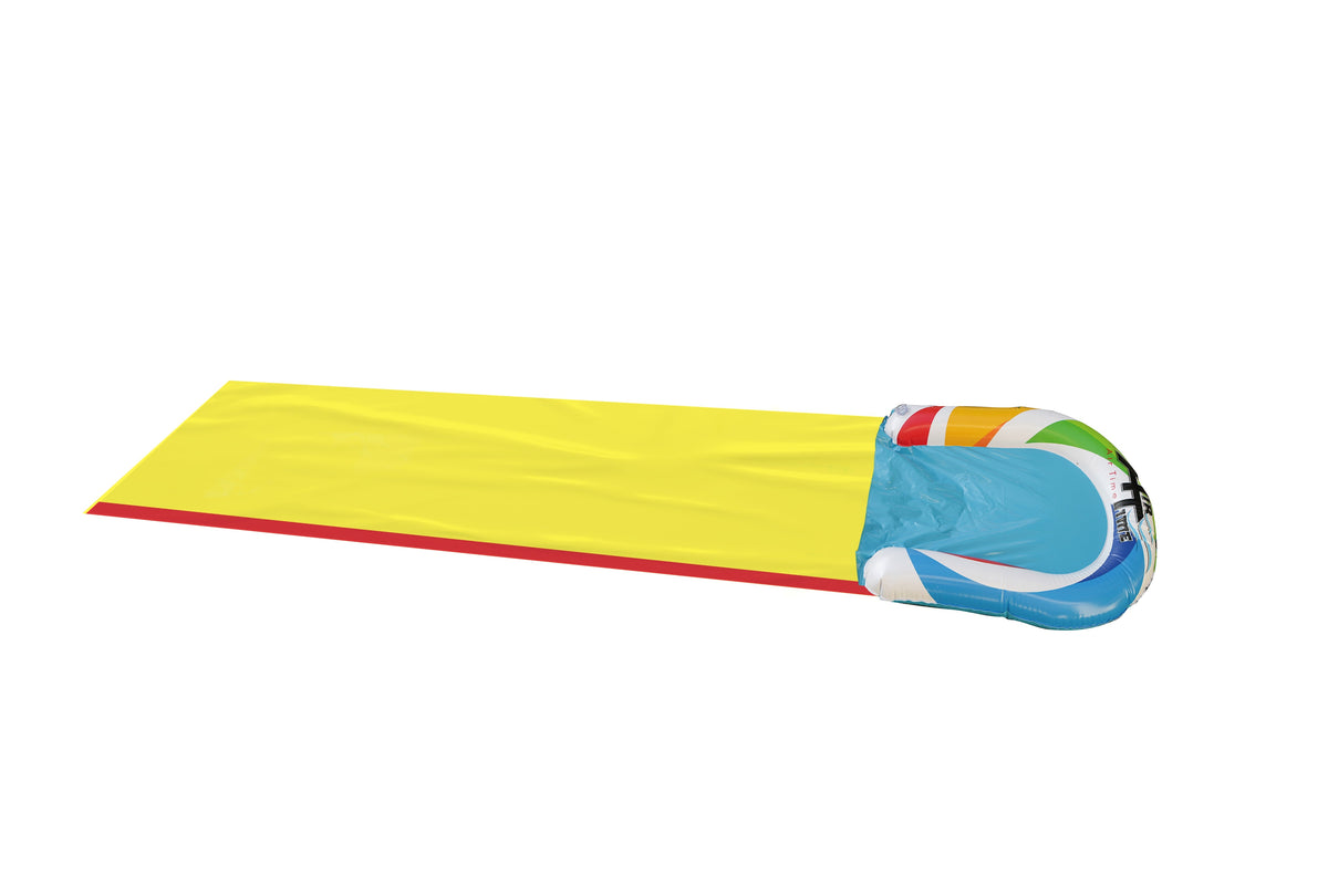Single Waterslide, Sprays Water, Connects to hose, Catcher 4.9mx71cm