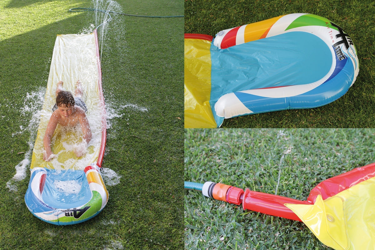 Single Waterslide, Sprays Water, Connects to hose, Catcher 4.9mx71cm - view 2
