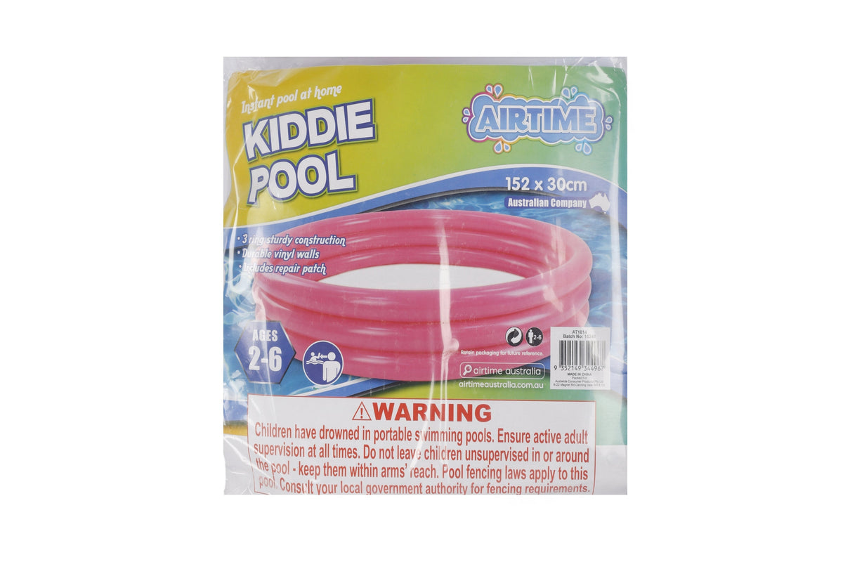 Inflatable 3 Ring Pink Kiddies Pool 152x30cm - Age 2-6yrs - view 3