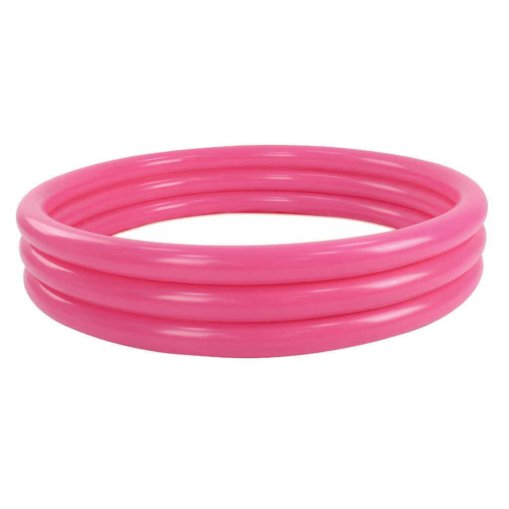 Inflatable 3 Ring Pink Kiddies Pool 152x30cm - Age 2-6yrs