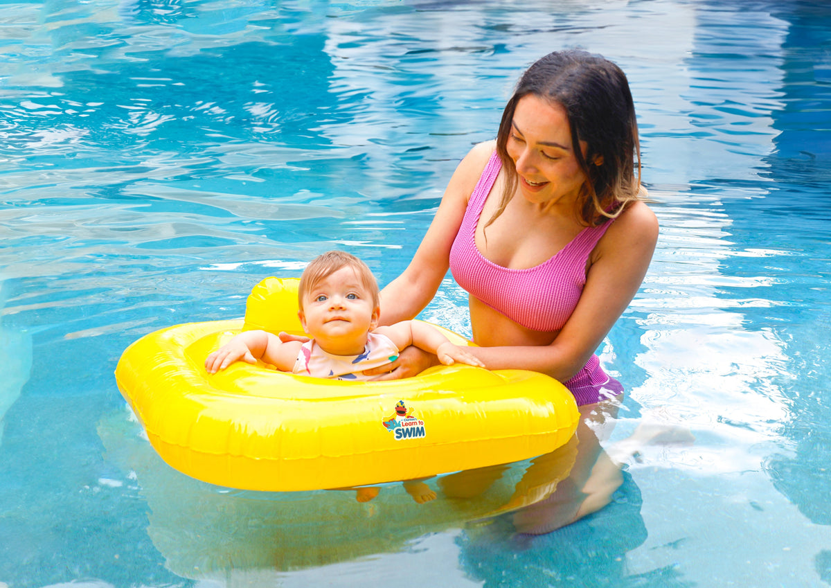 Inflatable Baby Seat Float STEP A (0-1yrs) Back Support, Australian Standards, Safely Introduce Baby to Water - view 2