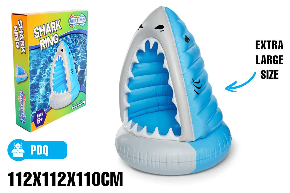 Extra Large Inflatable Shark Mouth Swim Ring 112cm Age6+ - view 4