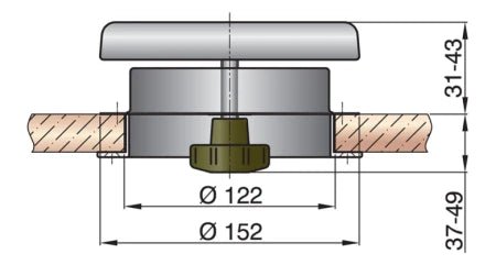 VETUS Mushroom ventilator type ATHOS 1 (incl. synthetic trim ring and mosquito screen) ATHOS1 - view 2