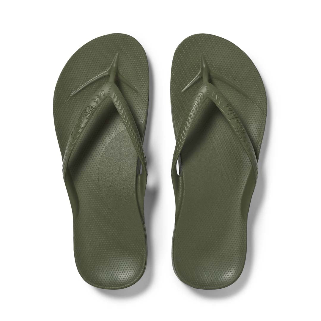 Archies Arch Support Thongs - Classic - Olive