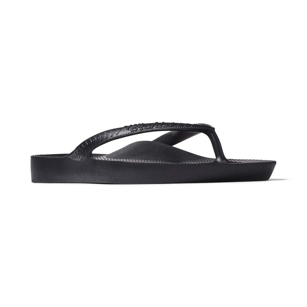 Archies Kids Arch Support Thongs - Black
