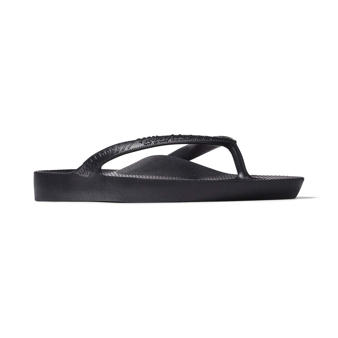 Archies Kids Arch Support Thongs - Black