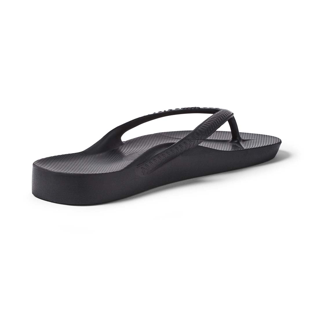 Archies Kids Arch Support Thongs - Black