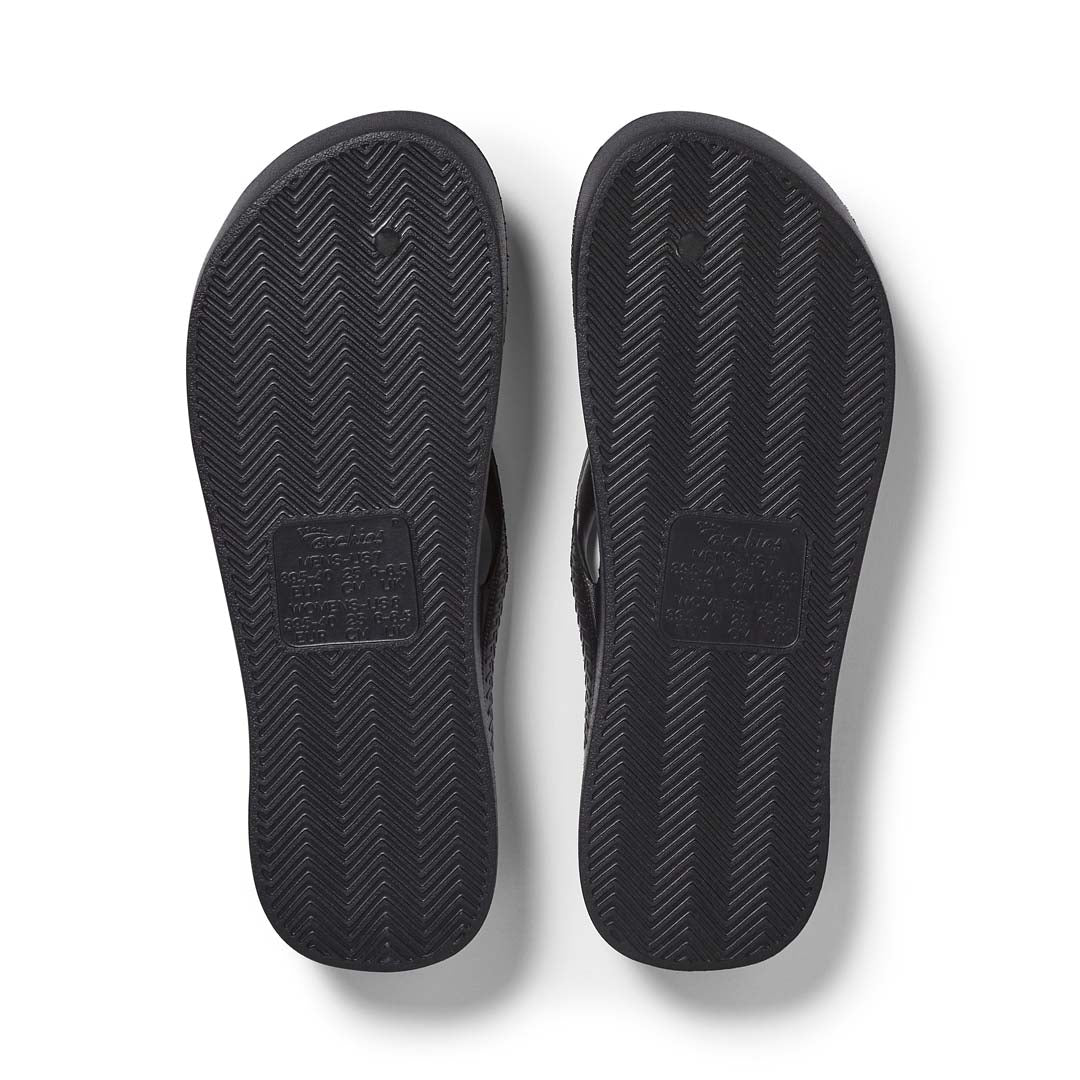 Archies Kids Arch Support Thongs - Black