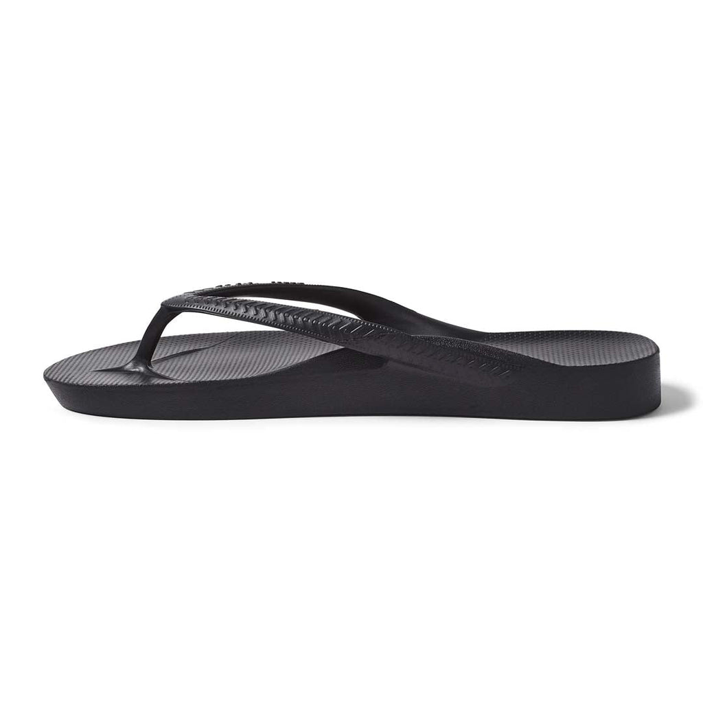 Archies Kids Arch Support Thongs - Black