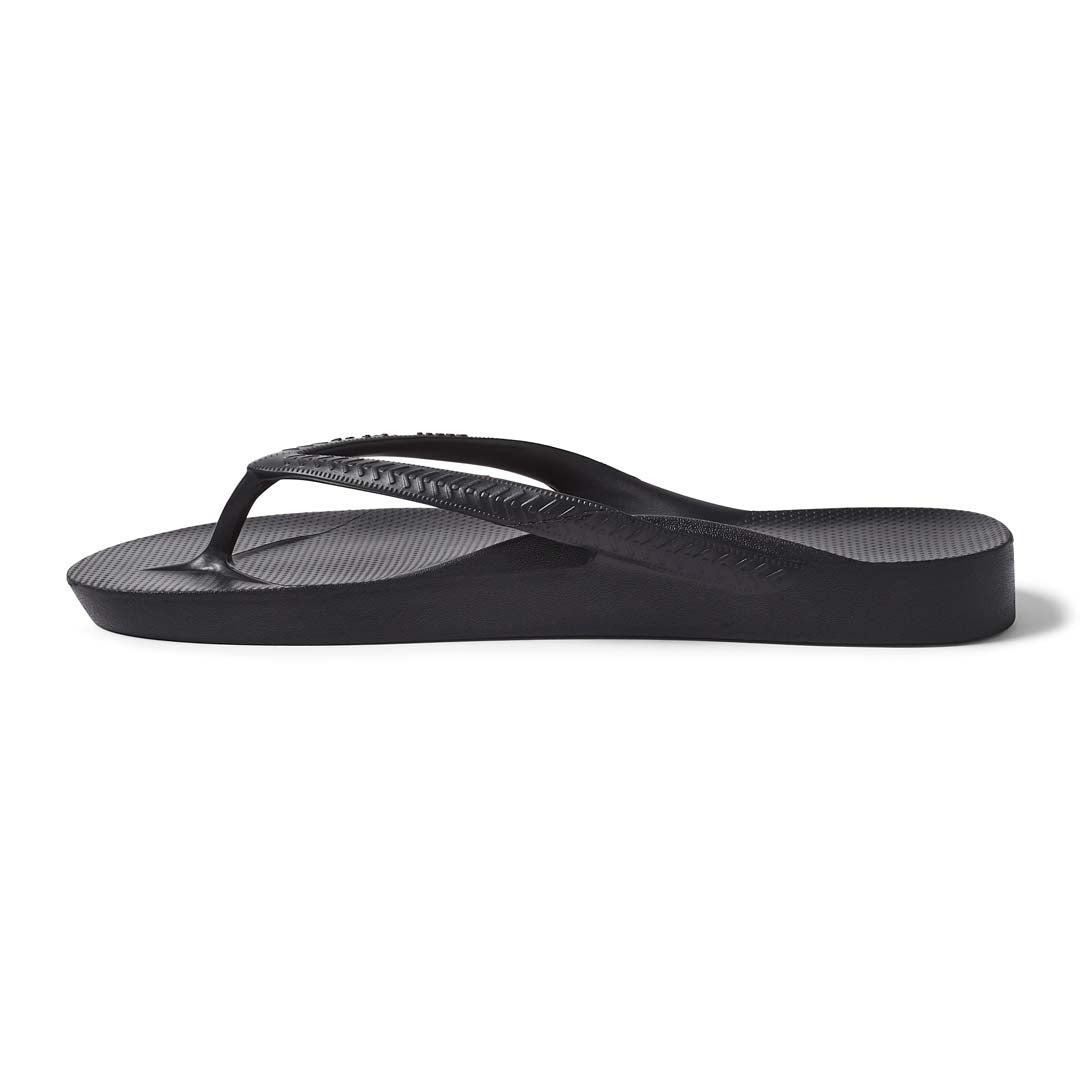 Archies Kids Arch Support Thongs - Black