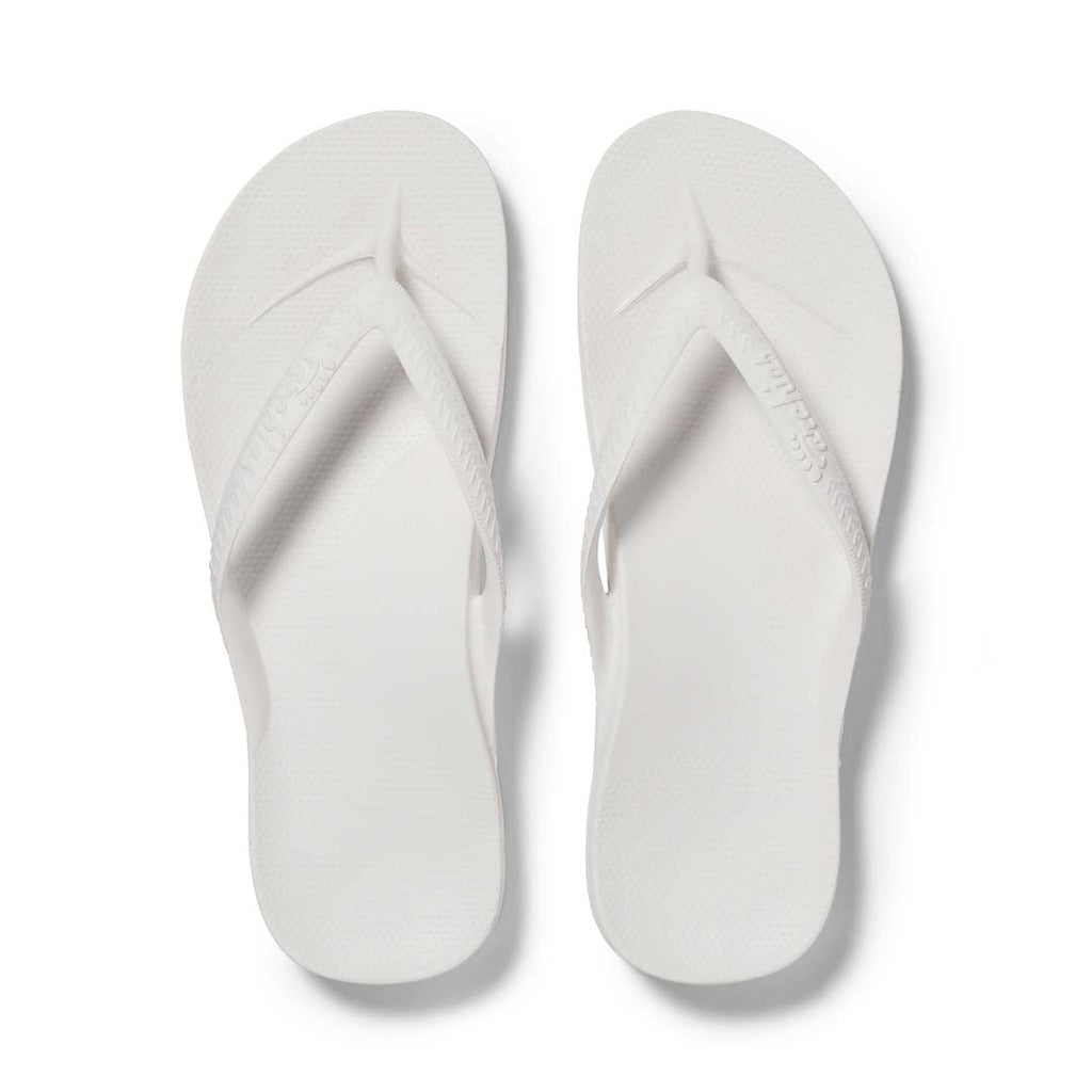 Archies Arch Support Thongs - Classic - White