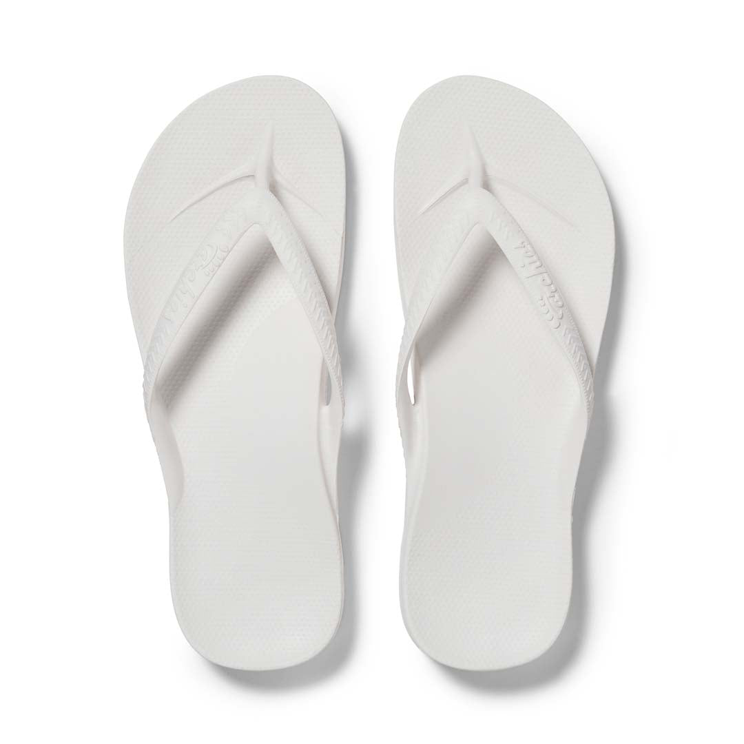 Archies Arch Support Thongs - Classic - White