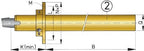 VETUS Bronze stern tube with cutlass bearing, Ø 30 mm, 500 mm in length BL30/500