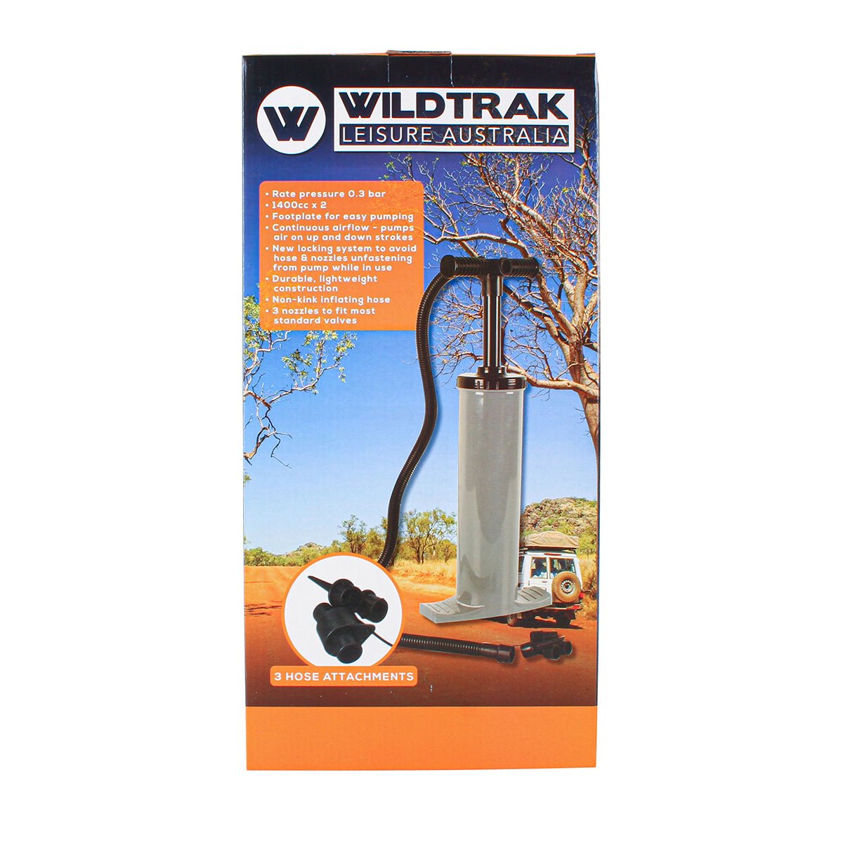 Wildtrak Double Action Manual Hand Pump 38CM, 2 x 1400cc Air Capacity - view 9