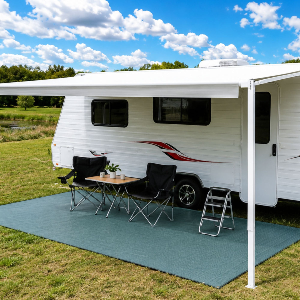 Wildtrak 90x90cm Ultramesh Multipurpose Ground Protection Cover with Eyelets - view 2