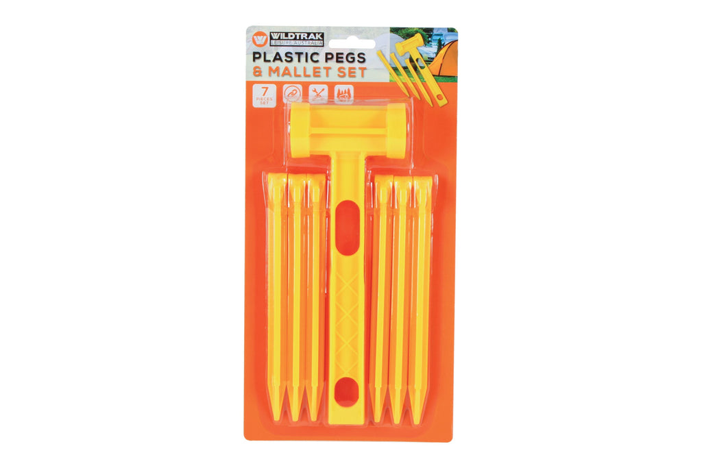 Wildtrak 7pc Plastic Pegs and Mallet Set - view 8