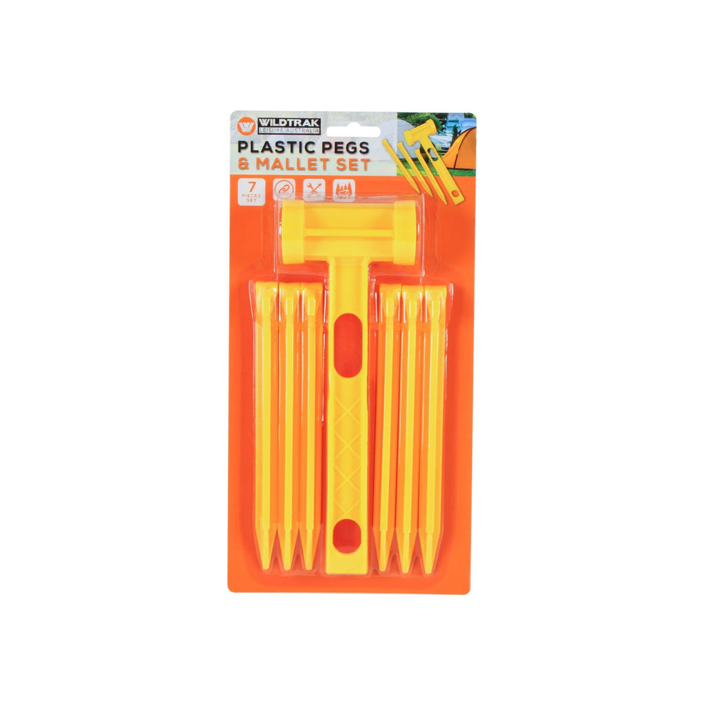 Wildtrak 7pc Plastic Pegs and Mallet Set - view 6