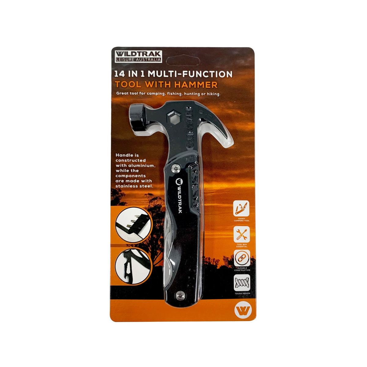 Wildtrak 14 in 1 Multi Function Tool with Hammer and Carry Bag - view 7