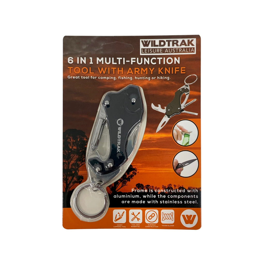Wildtrak 6 in 1 Multi Function Tool Key Ring with Army Knife - view 7