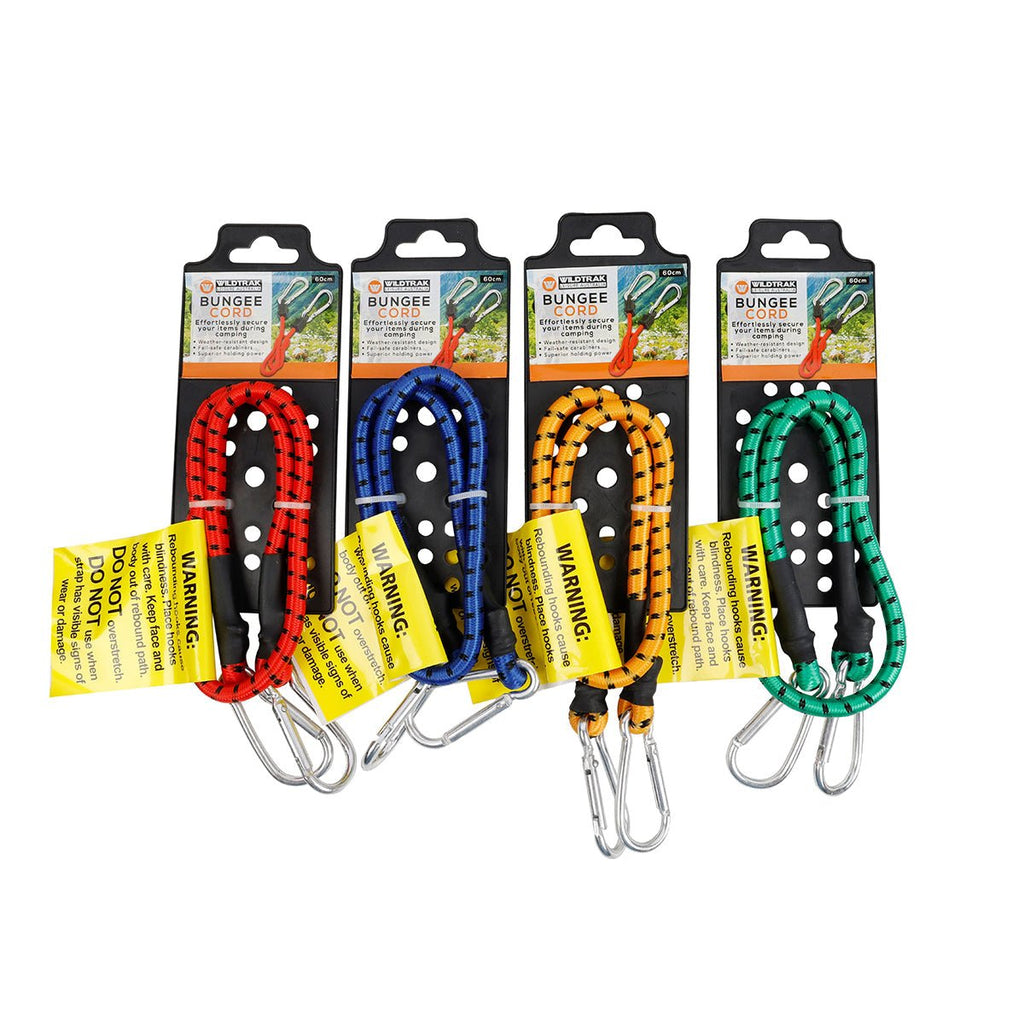 160cm Bungee Cord with Carabiners - Assorted Colours - view 2
