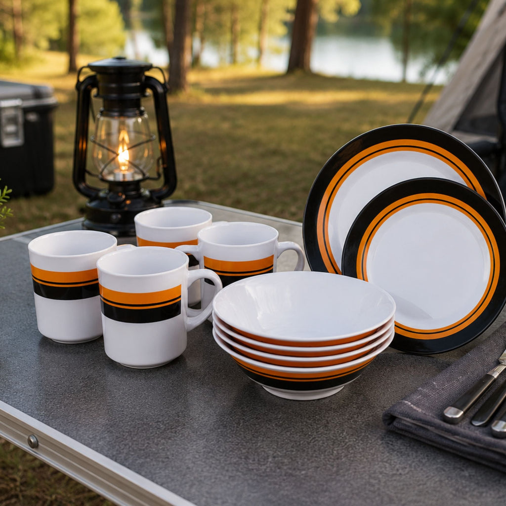 Wildtrak 16 Piece Melamine Camping Picnicking Dinner Set, BPA Free - view 3