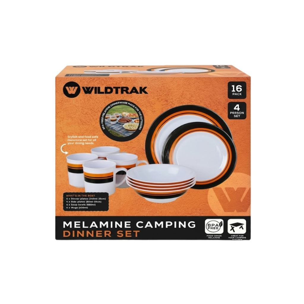 Wildtrak 16 Piece Melamine Camping Picnicking Dinner Set, BPA Free - view 8