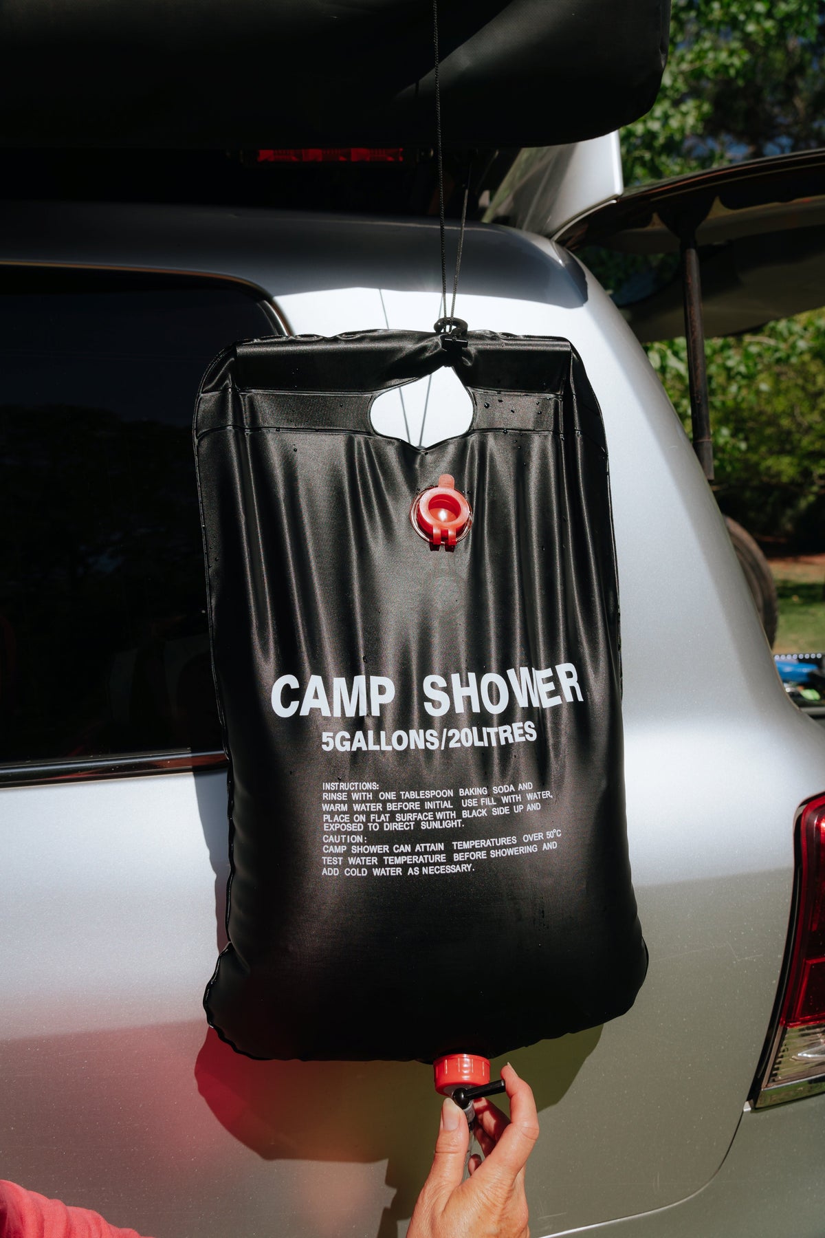Wildtrak 20L Portable Camping Solar Shower with Carry Handle - view 8