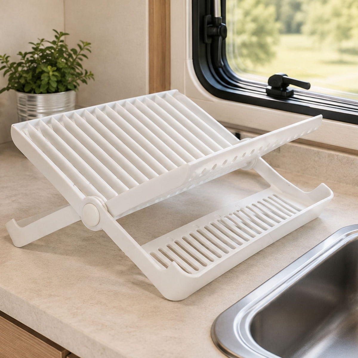Wildtrak Folding Dish Drainer 32x30x16cm - view 4