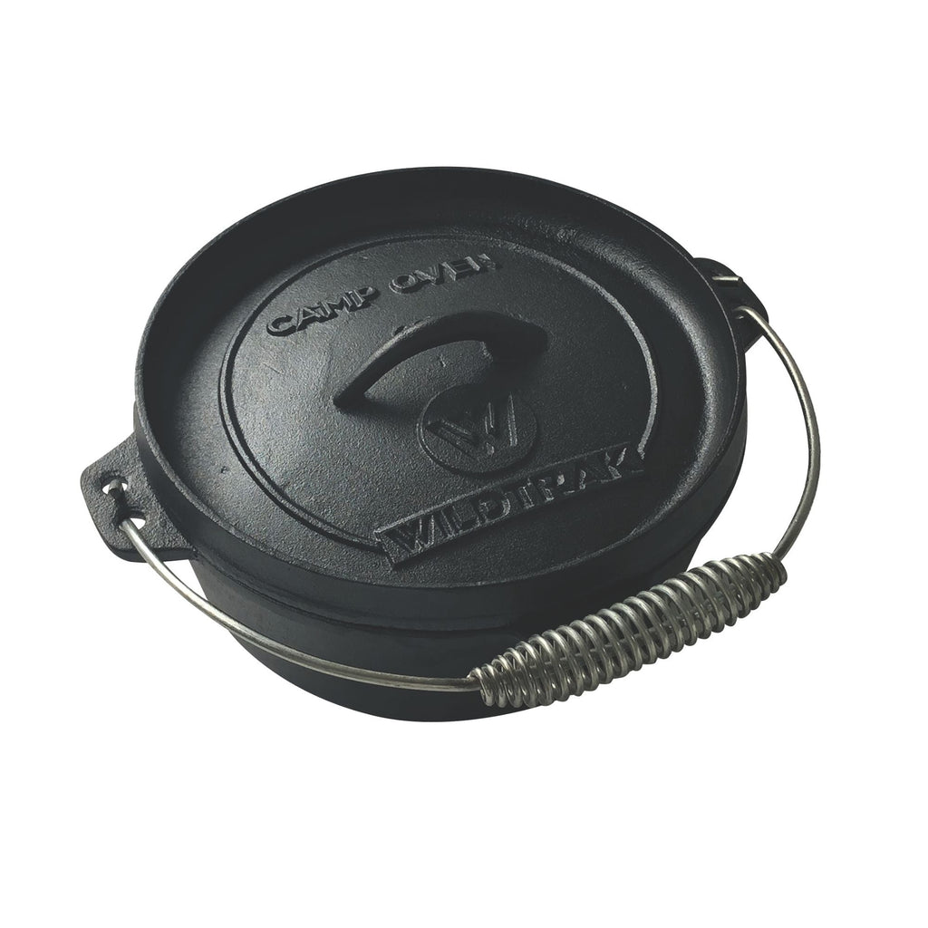 Wildtrak 2 Quart Heavy-duty Round Camp Oven with Lip and Handle, Pre-Seasoned